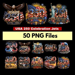 USA 250 Celebration Builder Bundle | Watercolor Clipart PNG Collection