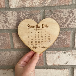 Wooden Save the Date Magnet: Rustic Wedding Guest Gift