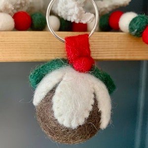 Porta-chaves de feltro para pudim de Natal | Lindo porta-chaves | Linda caixa de correio para presente ou presente