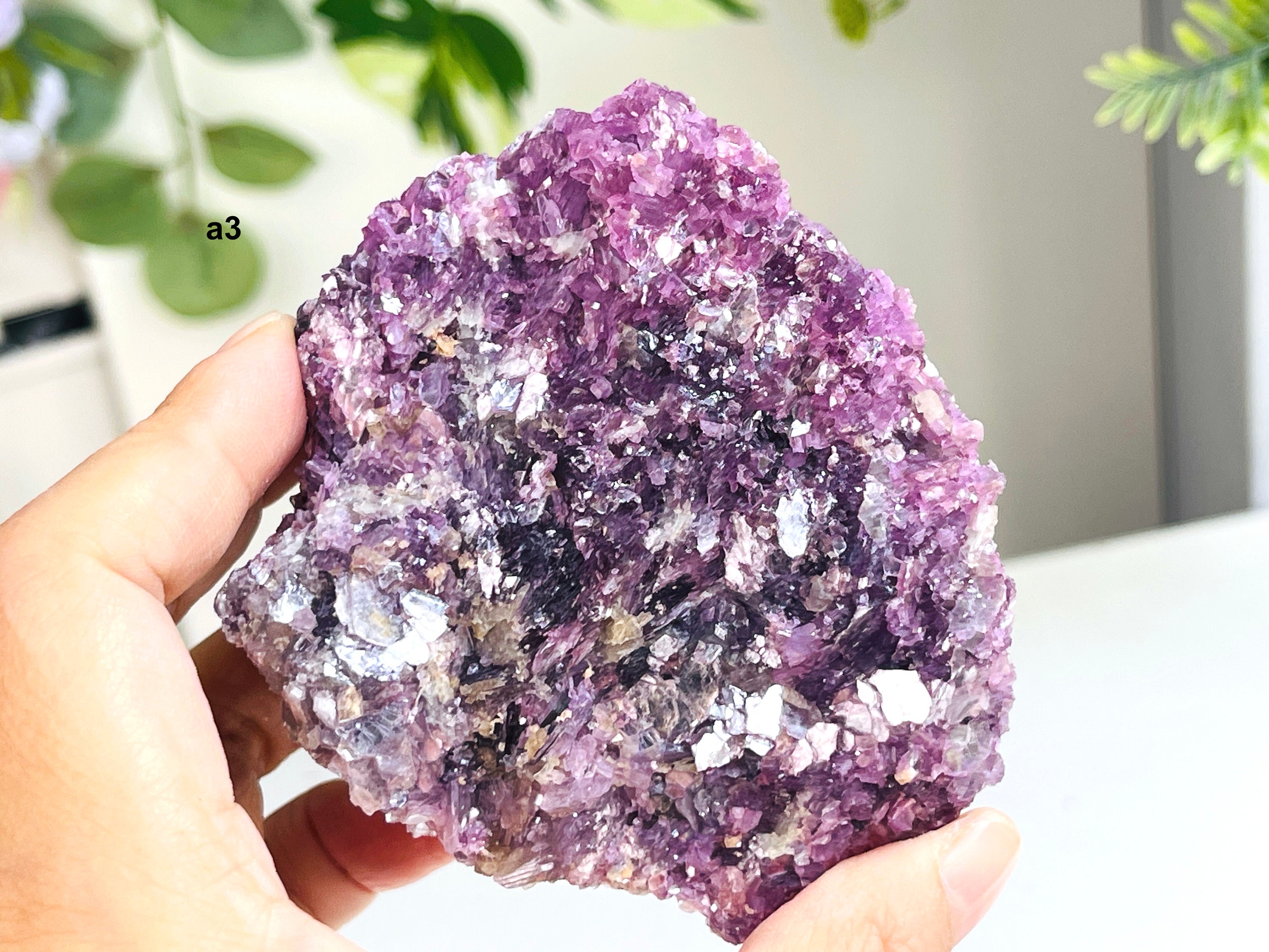 Gemmy Lepidolite Specimen: Natural Purple Mica Crystal - Etsy