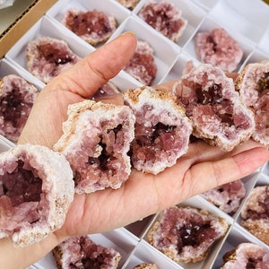 Pink Amethyst Crystal, 45-60mm Pink Amethyst Geode from Argentina, AAA Grade Pink Amethyst Rough Geode, One Piece -You Choose -B21 Medium