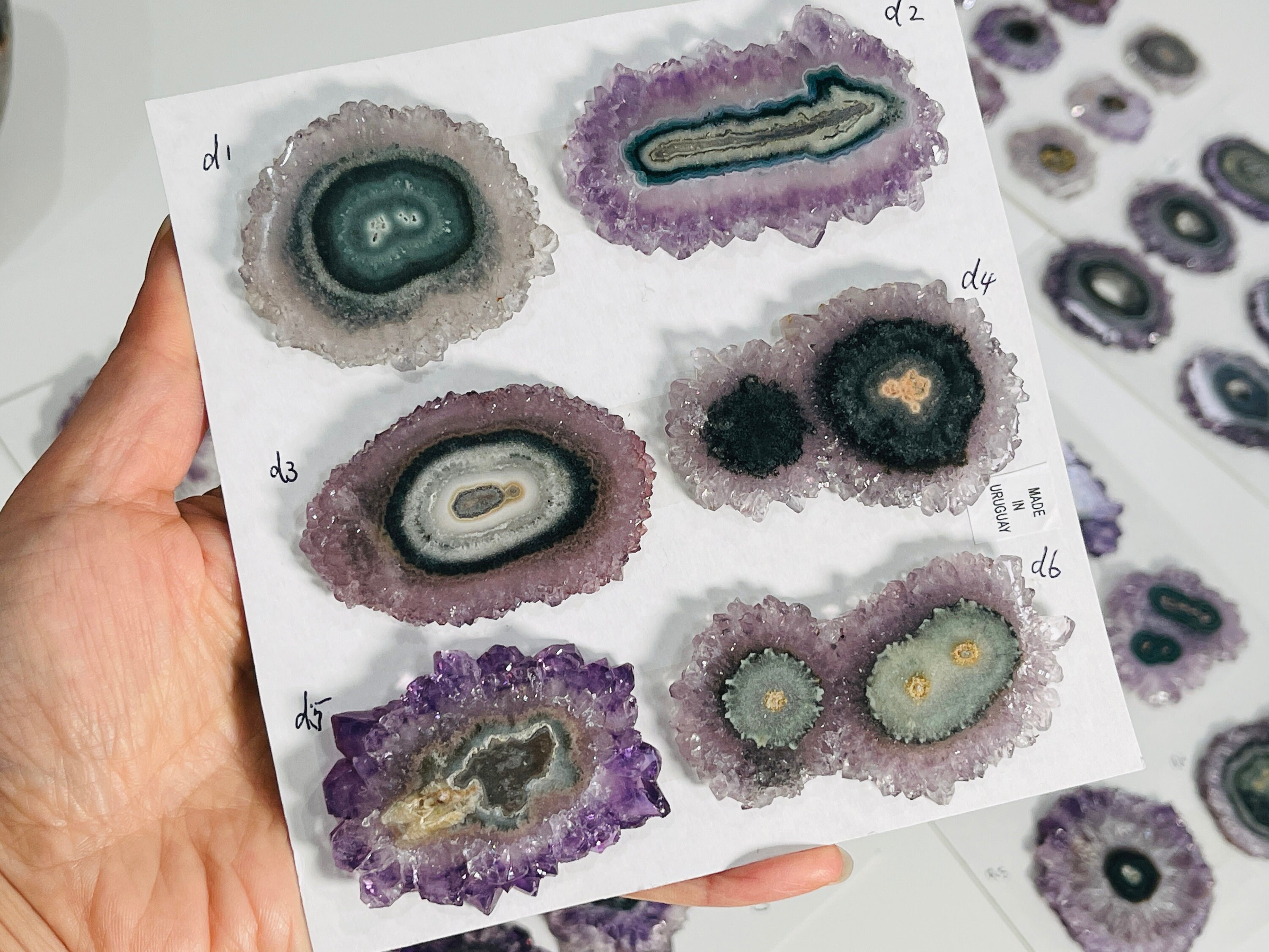 Amethyst stalactite slices clearance wholesale