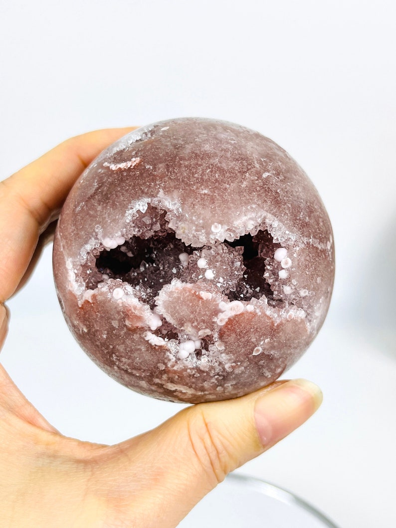 Sparkeling Pink Amethyst Sphere Pink Amethyst Sphere 376g Pink Amethyst Sphere Dreaming Pink Amethyst Sphere