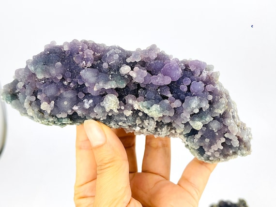 Home & Living Rocks & Geodes Raw Natural Grape Agate Purple Chalcedony ...