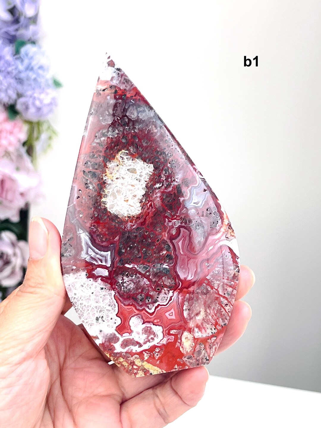 レッドレースアゲートフレーム：メキシコ産クレイジーレースクリスタル