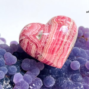 Serce BRhodochrozytu: argentyński różowy kamień szlachetny (28-43 mm)