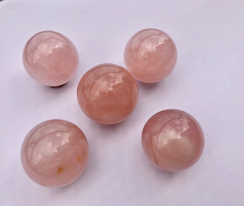 Pink Crystal Balls 50-60mm Rose Quartz Balls Healing Crystals Rose Quartz Crystal Rose Quartz Spheres
