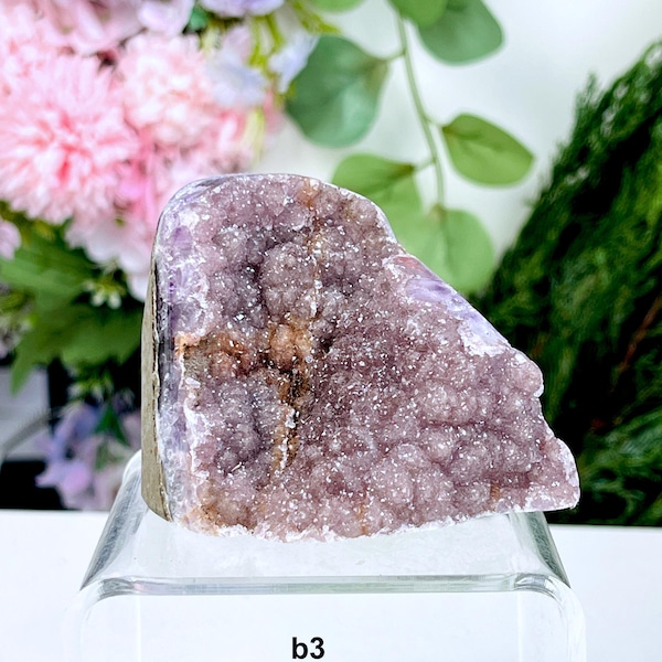Rainbow Sugar Amethyst Cluster: Uruguay Crystal Cutbase