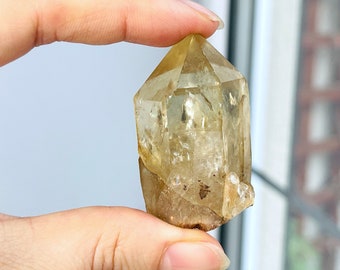 One Natural Kundalini Citrine Cluster, 26-65mm Rare Congo Citrine crystal cluster, untreated citrine crystal point