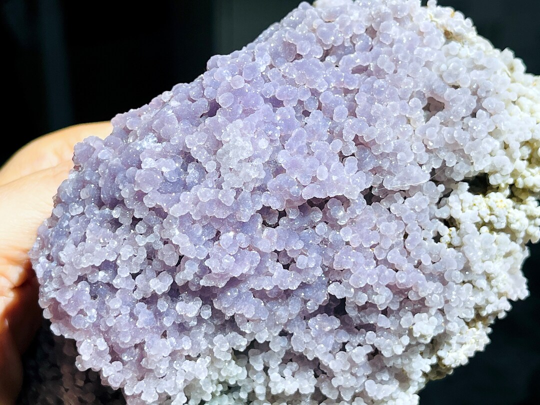 620g Super Sparkling Natural Grape Agate Specimen – Rare Purple Agate ...