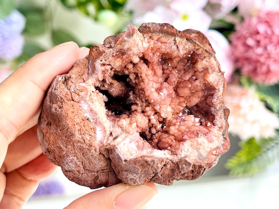 原石ピンクアメジストジオード：アルゼンチン産クリスタル（40～70mm