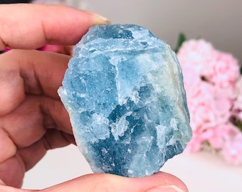 Sky Blue Aquamarine With Smoky Quartz Bunch On Feldspar From