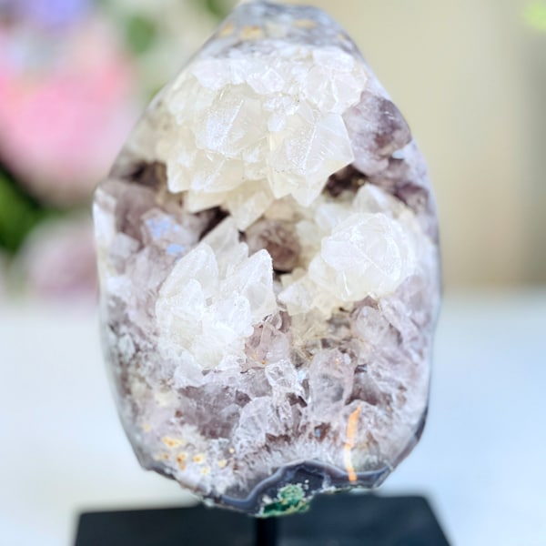 3.6kg Exquisite Amethyst with Calcite Mineral Specimen, Special Calcite & Amethyst Specimen, Calcite Specimen, Amethyst Mineral Specimen