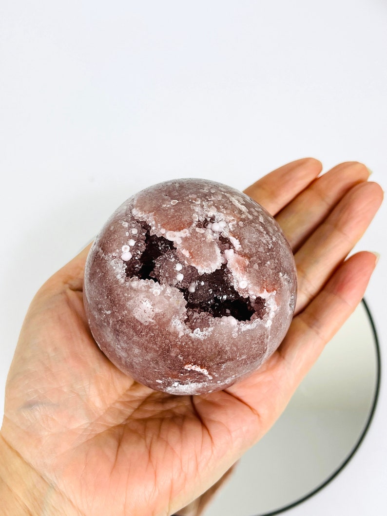 Sparkeling Pink Amethyst Sphere Pink Amethyst Sphere 376g Pink Amethyst Sphere Dreaming Pink Amethyst Sphere