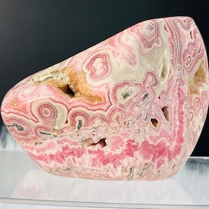 1044g Rhodochrosite Freeform collector&#39;s piece, statement Argentina Rhodochrosite Specimen,  rare crystals, crystal gift