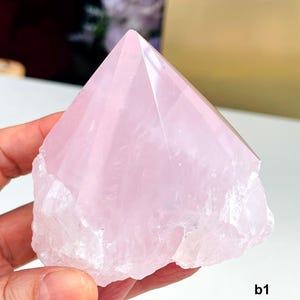 Punta di cristallo di quarzo rosa grezzo, punta di cristallo di quarzo rosa lucidata, torre di quarzo rosa, decorazione di cristallo, punta di quarzo, cristallo per amore