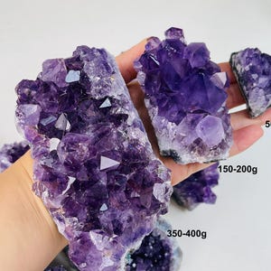 AAA Amethyst Druzy Cluster: Raw Geode Crystal, Healing Stone
