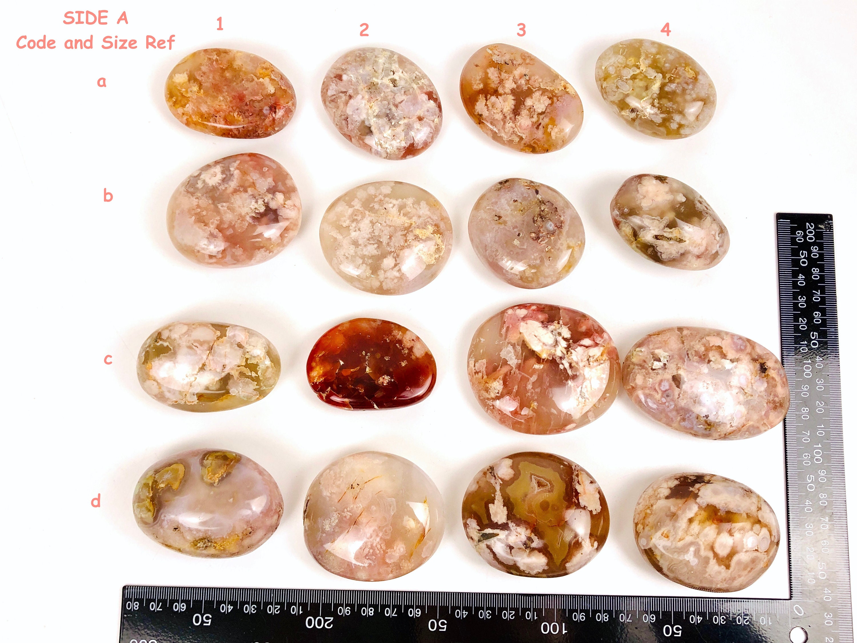 Flower Agate Palm Stone natural flower agate tumbled flower Etsy
