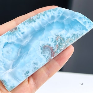 Larimar Freeform, Large Polished Larimar Slab, Polished Larimar Slabs, High Quality Larimar, Larimar Jewellery DIY, Crystal Gift