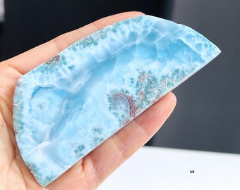 Larimar Freeform, Large Polished Larimar Slab, Polished Larimar Slabs, High Quality Larimar, Larimar Jewellery DIY, Crystal Gift