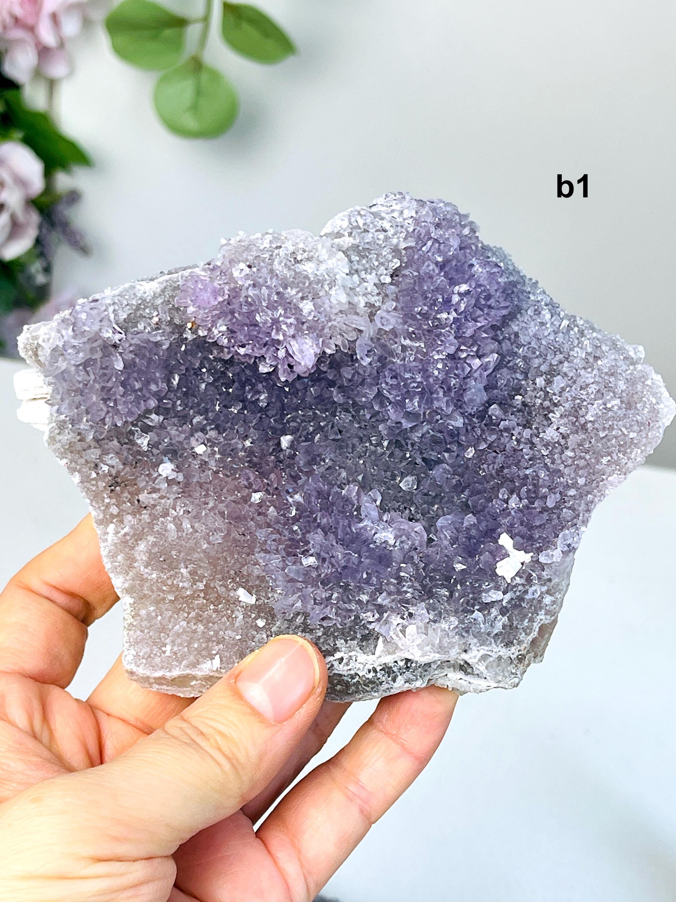 希少なアメジストの花の標本：ブラジル産鉱物クラスター3 - Etsy 日本