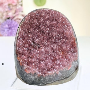 Rainbow Sugar Amethyst Cluster: Uruguay Crystal Cathedral Cutbase 4