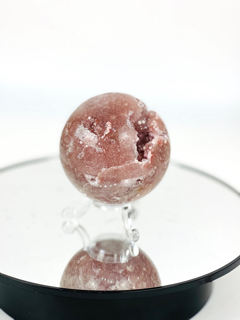 Sparkeling Pink Amethyst Sphere Pink Amethyst Sphere 376g Pink Amethyst Sphere Dreaming Pink Amethyst Sphere