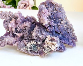 Natural Grape Agate Cluster: Botryoidal Chalcedony, Mineral Specimen, Crystal Gift