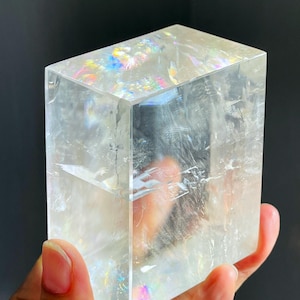 Cubo Óptico Brasileiro de Calcita: Cristal Spar da Islândia, Limpeza de Chakras 4