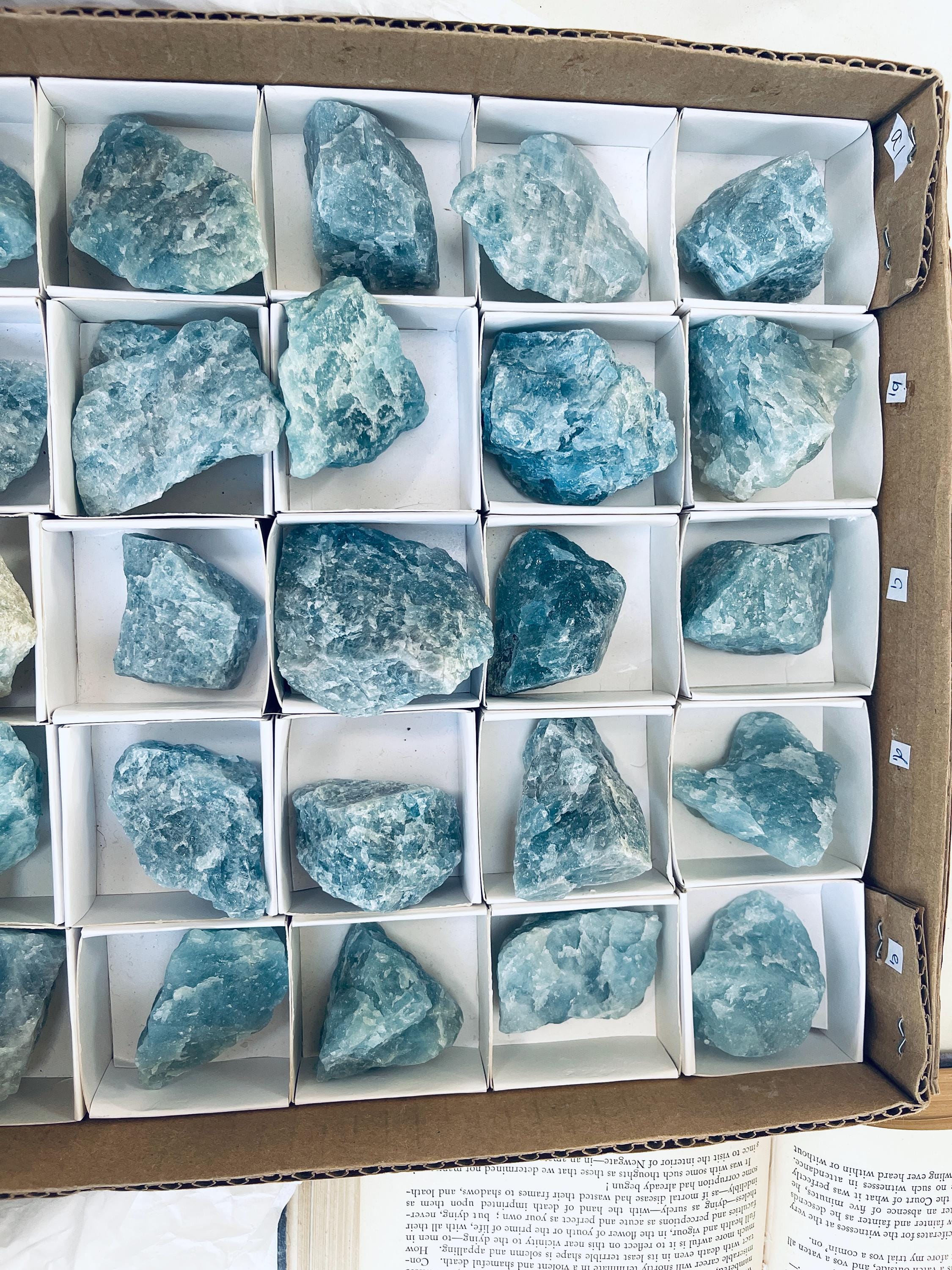 未加工アクアマリン：天然の青い結晶、未処理の宝石 - Etsy 日本