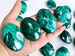 Malachite Palm Stone, AAA quality Natural Malachite , Malachite from Congo, Polished Natural Malachite Crystal Heart, Healing Crystal