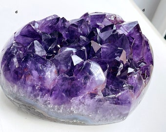 Large Druzy Amethyst Crystal Heart: Healing Stone Gift