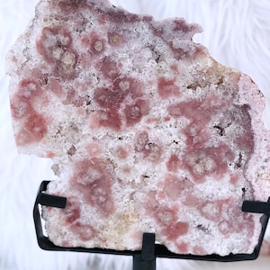 Ametista rosa, lastra di ametista rosa da 5,9 kg su supporto, incredibili lastre di drusa di ametista rosa, ametista rosa naturale su supporto, regalo di cristallo