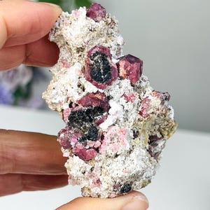 Nuova scoperta!! Granato grossulare, raro esemplare minerale di granato rosa lampone ~ Coahuila, Messico - 8