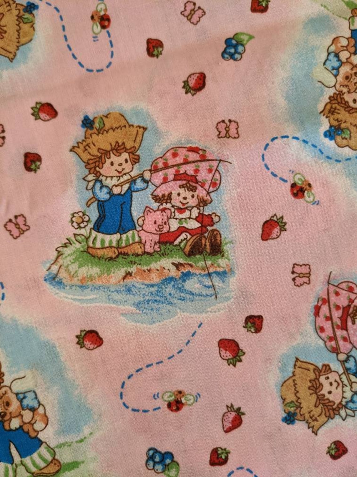 Strawberry Shortcake Cotton Fabric by Spectrix Boy Girl Etsy