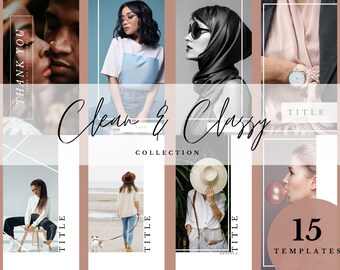 Schone en stijlvolle collectie: Instagram Stories-sjablonen gemaakt voor Canva.