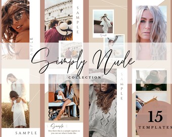 Simply Nude-collectie: Instagram Stories-sjablonen gemaakt voor Canva.