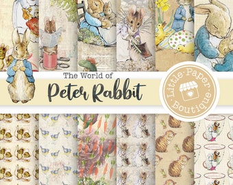 Peter Rabbit Paper Pack, Beatrix Potter, Digital Paper