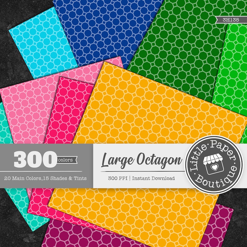Octagon Pattern,Digital Paper for Scrapbooking Gift Boxes Octagon Rainbow Octagon Digital Paper Pastel Colors Papercrafts Cardmaking