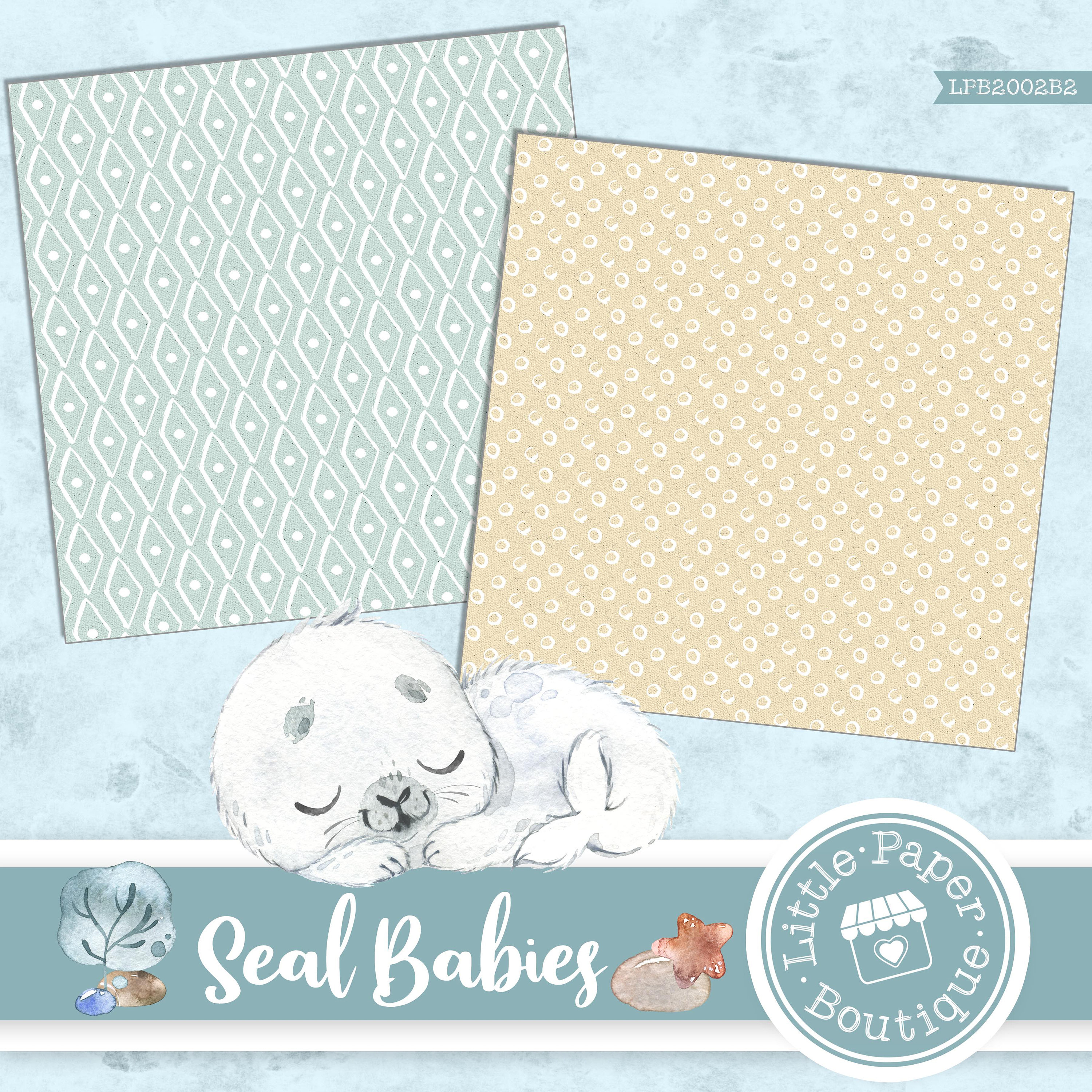 Seal Digital Paper Seal Pattern Ocean Pattern Digital - Etsy