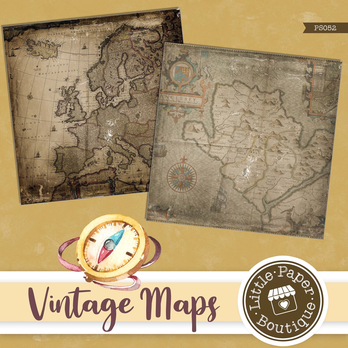 Digital Antique Map Printable Antique Old Map Double - Etsy