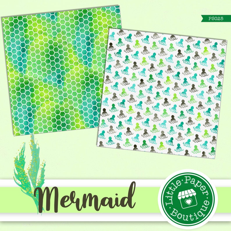 Mermaid Scales Digital Paper Pack Gold Mermaid Paper Printable Mermaid Rainbow Paper Scrapbook Art Mermaid Digital Paper Blue Aqua Green