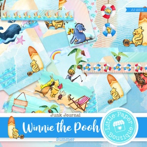 Winnie the Pooh Classic (#3) Digital Junk Journal Kit (FULL KIT) with Scrapbook Printable Papers, Tickets and Ephemera for COMMERCIAL Use