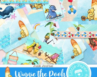 Winnie the Pooh Classic (#3) Digital Junk Journal Kit (FULL KIT) with Scrapbook Printable Papers, Tickets and Ephemera for COMMERCIAL Use