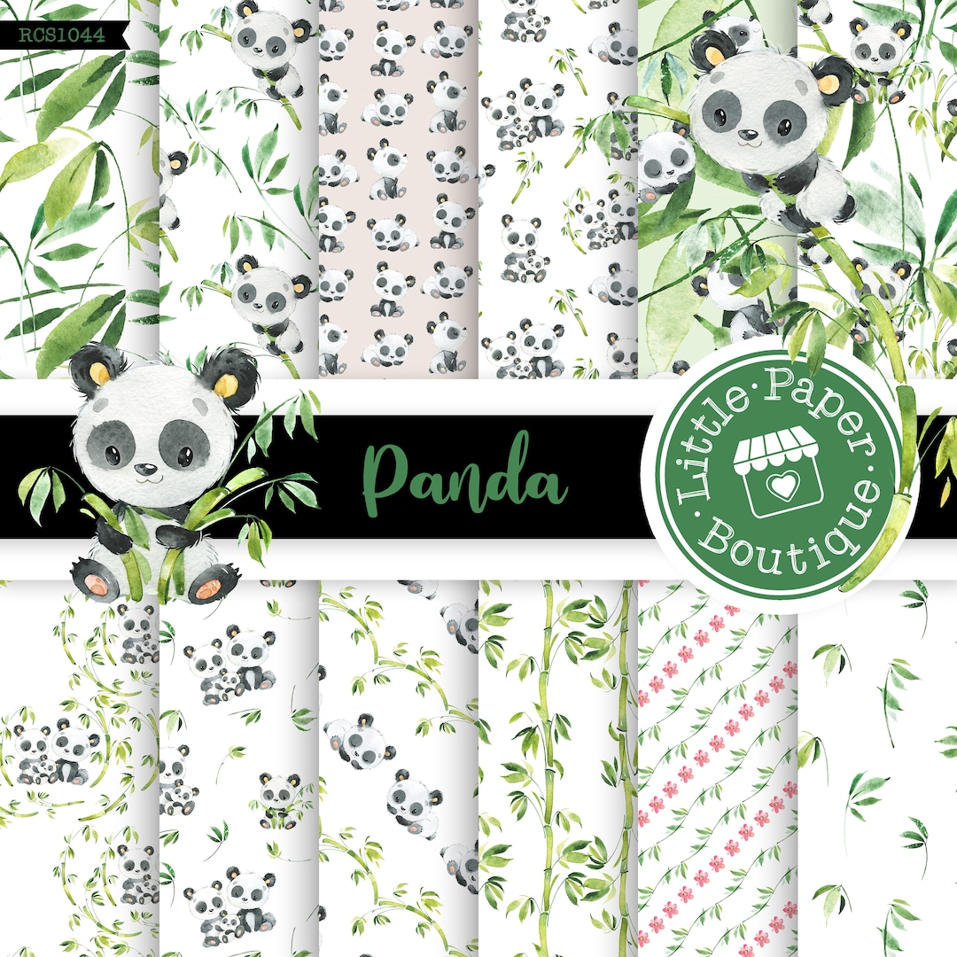 SEAMLESS Panda Digital Paper, Panda Pattern, Spring Digital Paper,kids ...