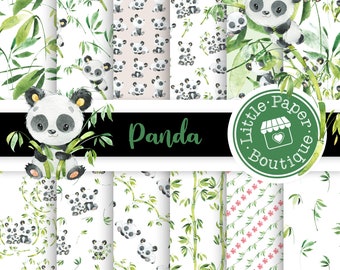 SEAMLESS Panda Digital Paper, Panda Pattern, Spring Digital Paper,Kids Pattern, Panda Bear Digital Paper, Panda Printable Paper, Panda Bear