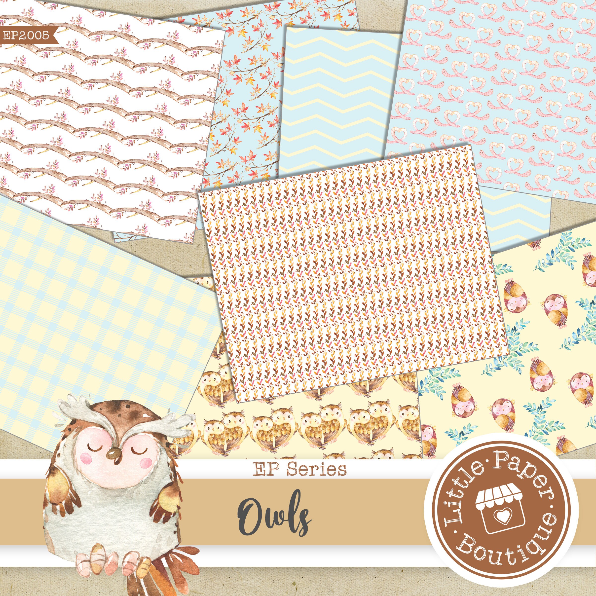 Flying Barn Owl Junk Journal Printable Background Papers With Owl ...