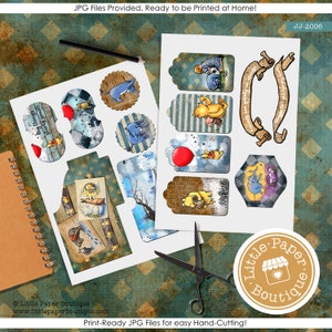 May include: Printable Winnie the Pooh themed tags and banners. The tags feature Winnie the Pooh, Piglet, Eeyore, and Tigger. The banners are blank and can be used for any occasion.