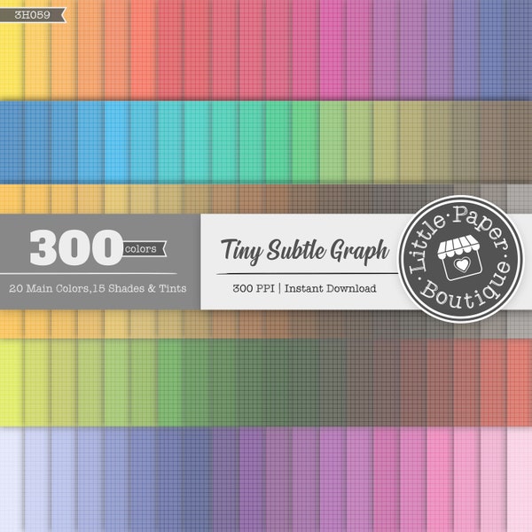 Grid Digital Paper Pack. Rainbow Hand Drawn Graph Backgrounds. Printable Colorful Crosshatch Papers. Check Lined Patterns. Digital Scrapbook