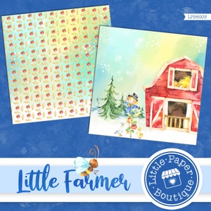 Digital Scrapbook Paper on the Farm Farm Digital Paper, Farm Animal ...